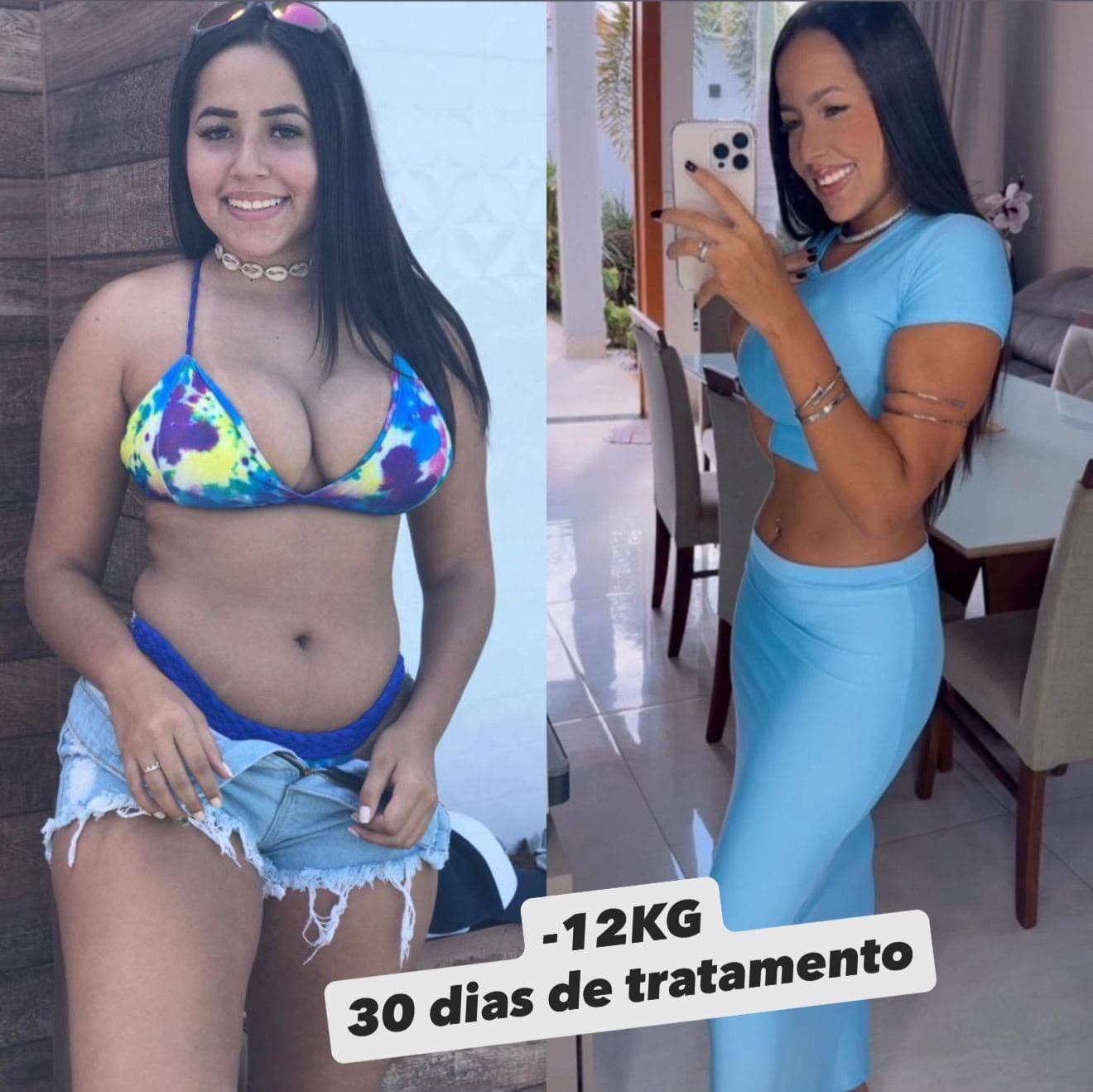 Evolução visual de Nayra Roberta